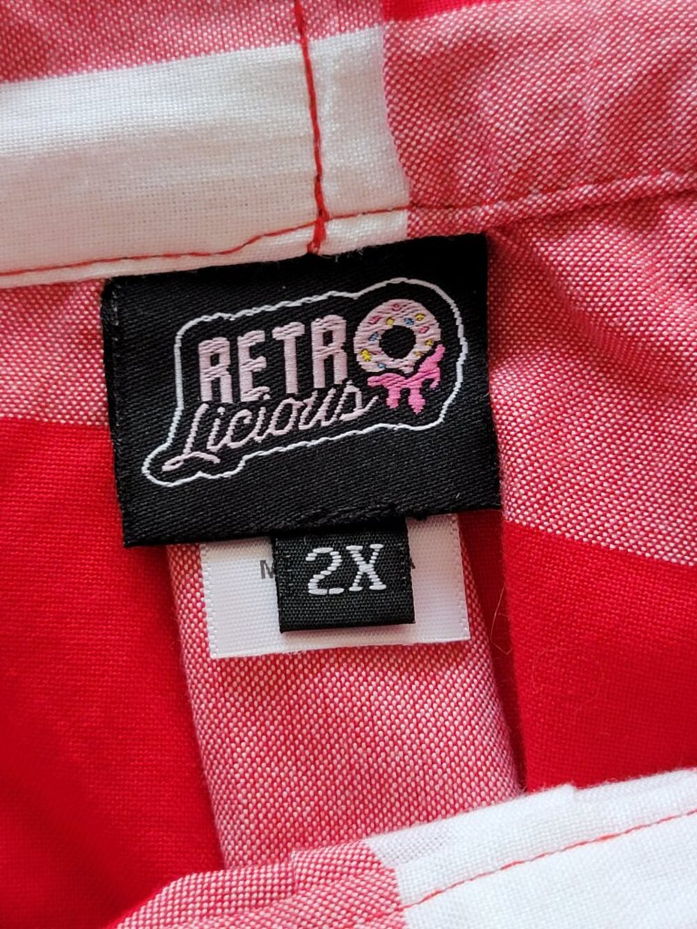 Retroliscious Gingham Skirt 2X - Picture 2 of 4